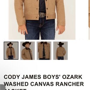 Cody James Boys' Ozark Washed Canvas Rancher Jacket - Tan